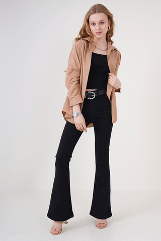 Chemisier oversize - Camel