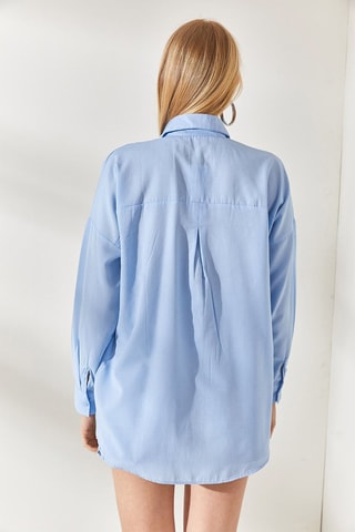 Chemisier oversize - Bleu