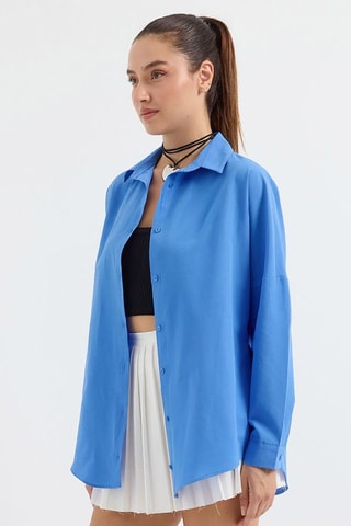 Chemisier oversize - Bleu