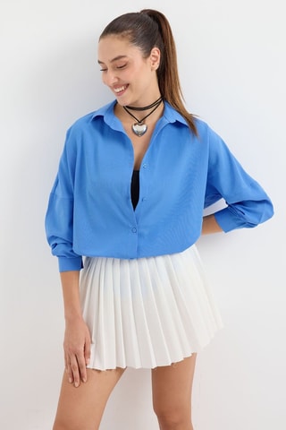 Chemisier oversize - Bleu