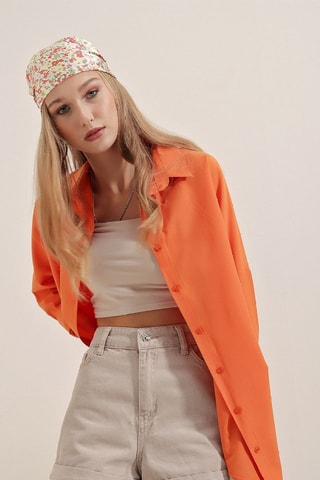 Chemisier oversize - Orange