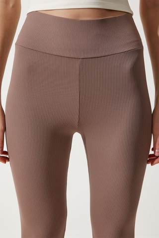 Legging taille haute - Beige foncé