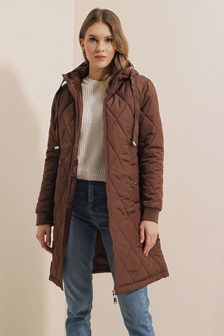 Doudoune longue - Marron