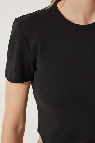 T-shirt cropped - Noir
