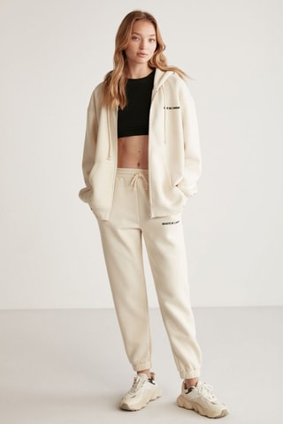 Sweat à capuche - Ecru