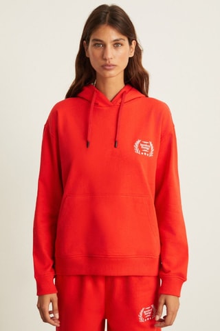 Sweat à capuche - Rouge
