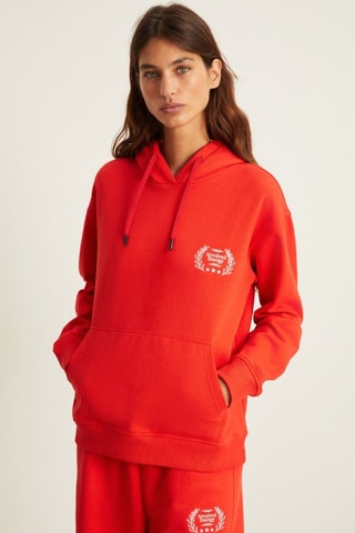Sweat à capuche - Rouge