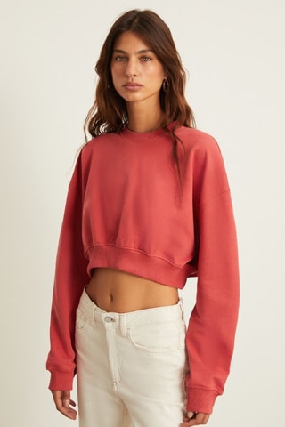 Sweat court - Rouge brique