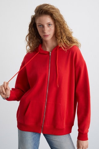 Sweat à capuche - Rouge
