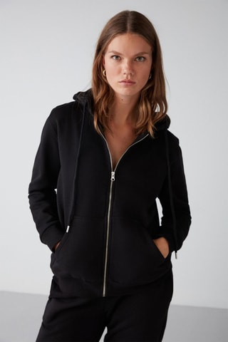 Sweat relaxed à capuche - Noir