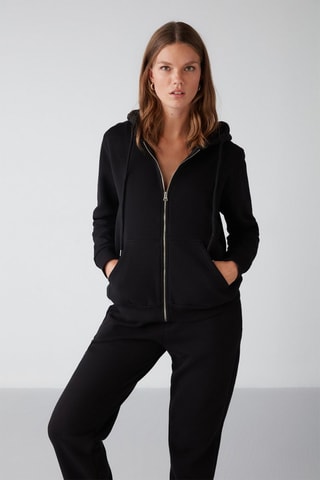 Sweat relaxed à capuche - Noir