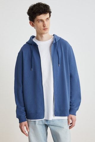 Sweat à capuche - Indigo