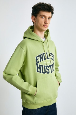 Sweat regular à capuche - Vert clair