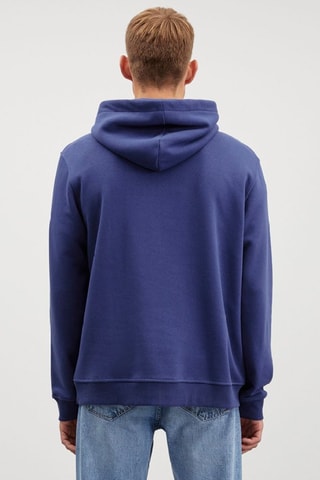 Sweat regular à capuche - Bleu
