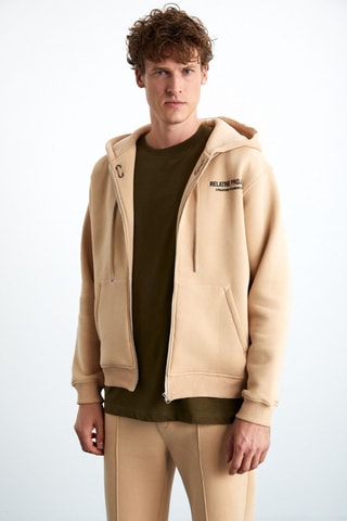 Sweat à capuche - Beige