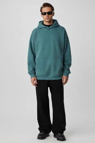 Sweat à capuche - Vert bleu