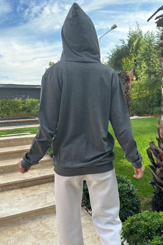 Sweat oversize à capuche - Anthracite