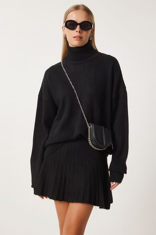 Pull et minijupe plissée - Noir