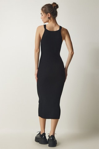 Gilet et robe pull en laine - Noir