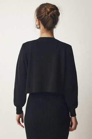Gilet et robe pull en laine - Noir