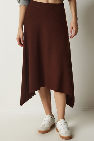 Jupe midi - Marron