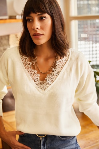 Blouse slim - Écru
