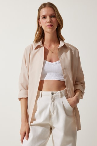 Chemise regular - Crème