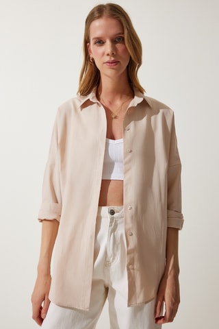Chemise regular - Crème