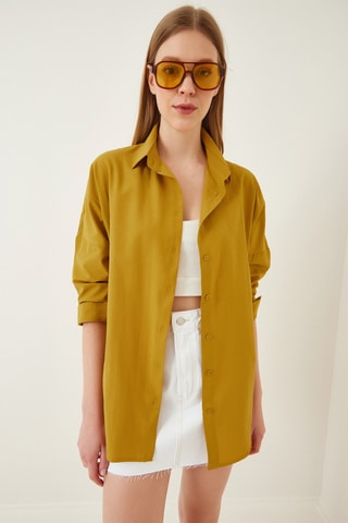 Chemise regular - Moutarde