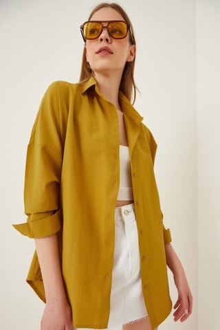 Chemise regular - Moutarde