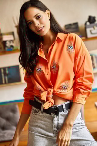 Chemise regular - Orange