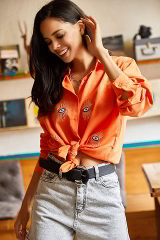 Chemise regular - Orange