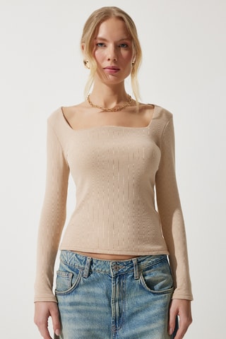 Blouse slim - Crème