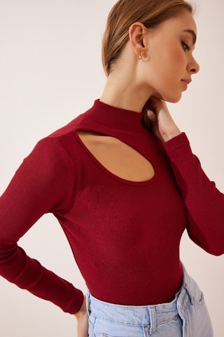 Blouse slim - Bordeaux
