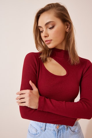 Blouse slim - Bordeaux