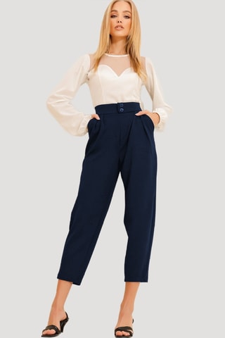 Pantalon carotte - Bleu marine