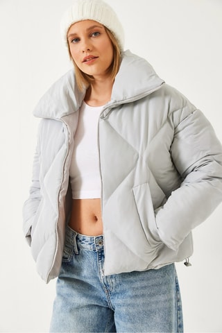 Doudoune oversize - Gris clair