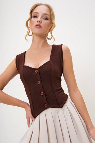 Gilet sans manches - Marron
