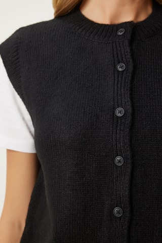 Gilet regular sans manches - Noir