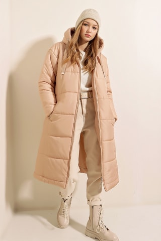 Doudoune à capuche - Beige