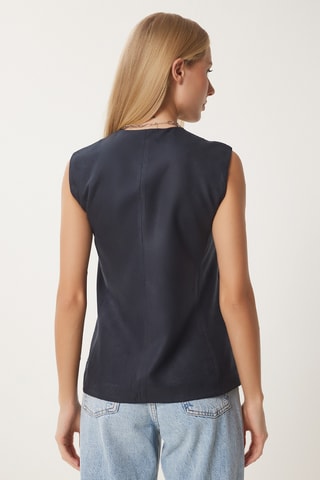 Gilet regular sans manches - Bleu marine