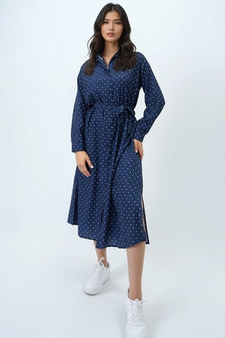 Robe chemise regular - Bleu marine