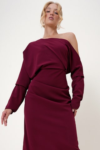Robe midi regular - Bordeaux