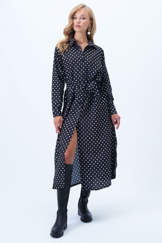 Robe chemise regular - Noir