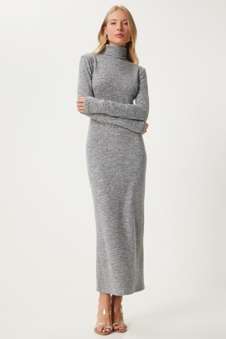 Robe pull regular - Gris chiné