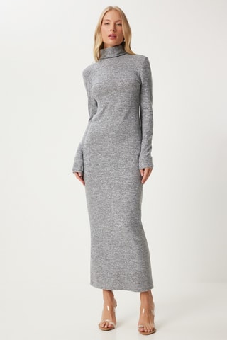 Robe pull regular - Gris chiné
