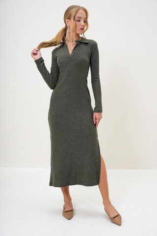 Robe polo regular - Kaki