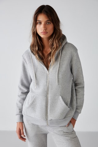 Sweat relaxed - Gris clair chiné