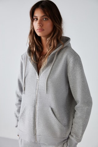 Sweat relaxed - Gris clair chiné