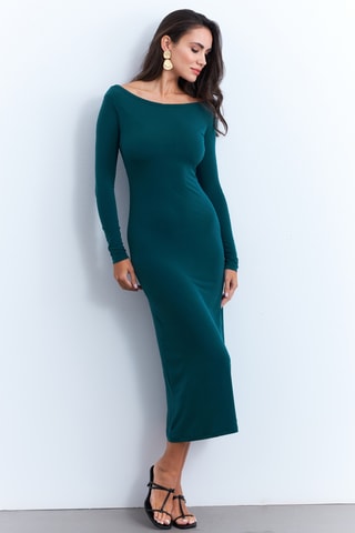 Robe longue regular - Vert émeraude